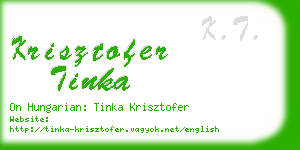 krisztofer tinka business card
